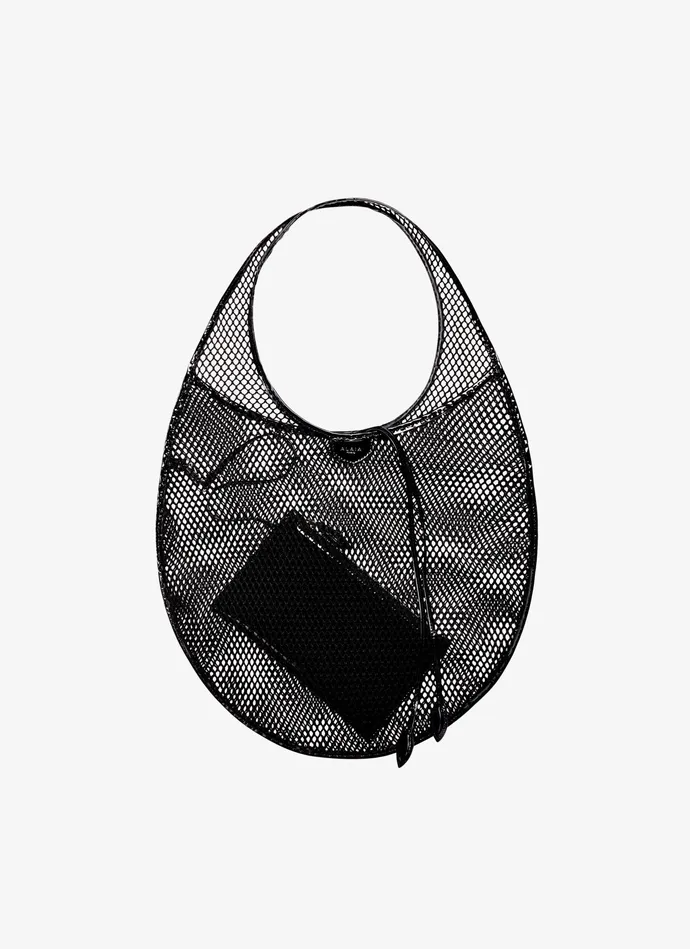 Black ONE PIECE MEDIUM BAG IN FISHNET Women Alaa Tote Bags