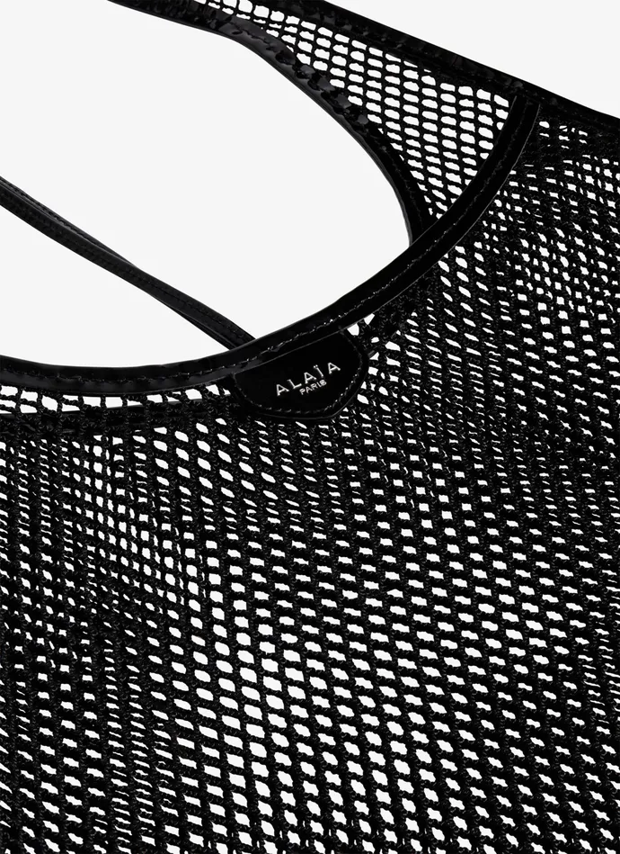 Black ONE PIECE MEDIUM BAG IN FISHNET Women Alaa Tote Bags