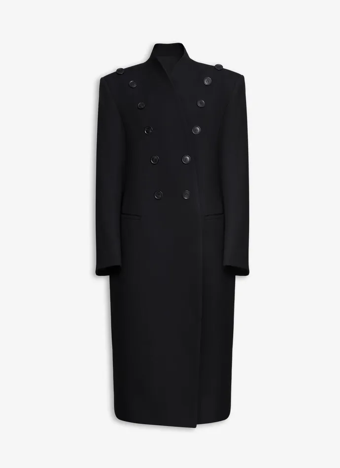 Black WOOL LARGE COAT Women Alaa Coats and Jackets