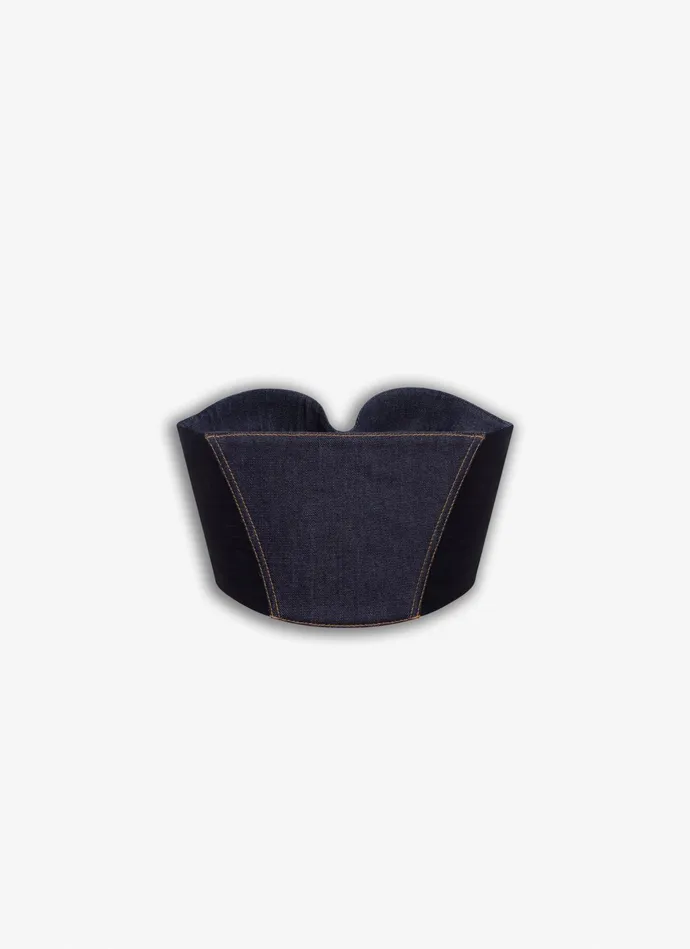 Blue BUSTIER BRA Women Alaa Denim
