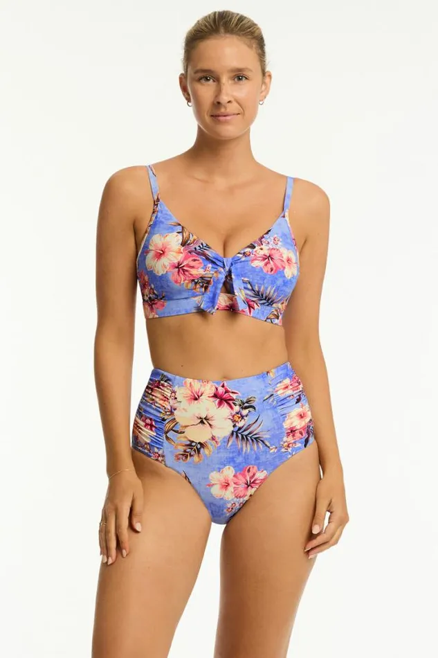 Blue Hawaii High Waist Gathered Side Pant Blue Hawaii Women Sea Level Bottoms