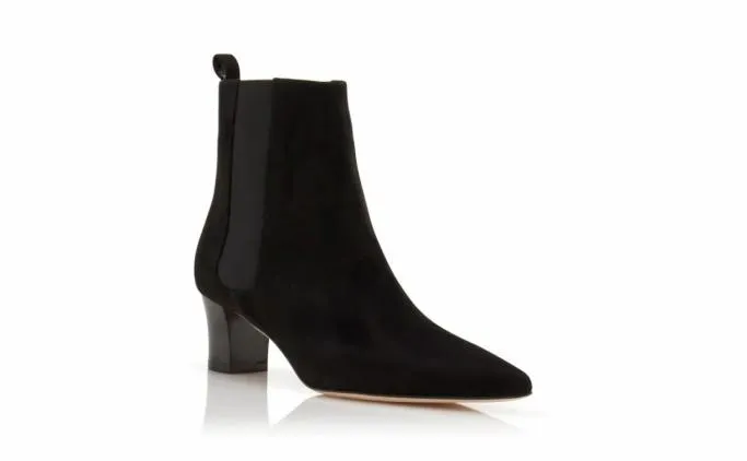 Boots Women Manolo Blahnik TIRABABlack Suede Ankle Boots Boots Women Manolo Blahnik TIRABABlack Suede Ankle Boots