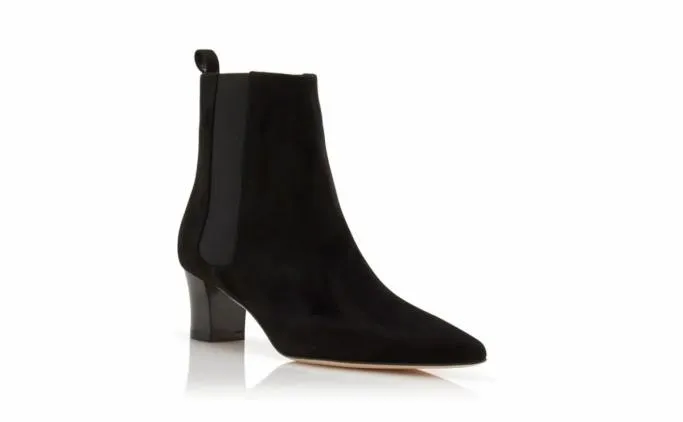 Boots Women Manolo Blahnik TIRABABlack Suede Ankle Boots Boots Women Manolo Blahnik TIRABABlack Suede Ankle Boots