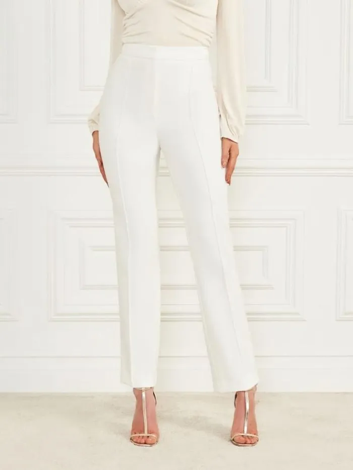 Bottoms Women Marciano Logan Straight Leg Pant Pale Pearl