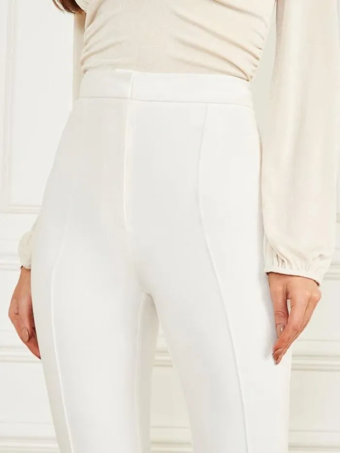 Bottoms Women Marciano Logan Straight Leg Pant Pale Pearl Bottoms Women Marciano Logan Straight Leg Pant Pale Pearl