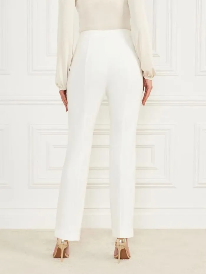 Bottoms Women Marciano Logan Straight Leg Pant Pale Pearl Bottoms Women Marciano Logan Straight Leg Pant Pale Pearl