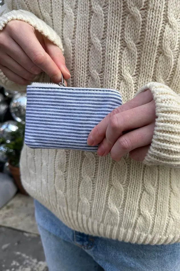 Brandy Melville Bags and Backpacks Striped Coin Purse White Faded Blue Stripes 8211 Women Brandy Melville Bags and Backpacks Striped Coin Purse White Faded Blue Stripes 8211 Women