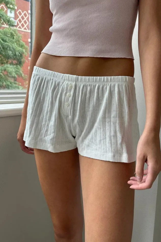 Brandy Melville Bottoms Keira Eyelet Sweatshorts Natural White 8211 Women