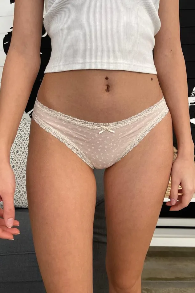 Brandy Melville Intimates Floral Underwear Pink With White Floral 8211 Women