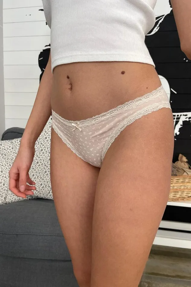 Brandy Melville Intimates Floral Underwear Pink With White Floral 8211 Women