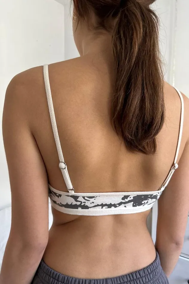 Brandy Melville Matching Sets Polina Eye Bra Top Ivory 8211 Women