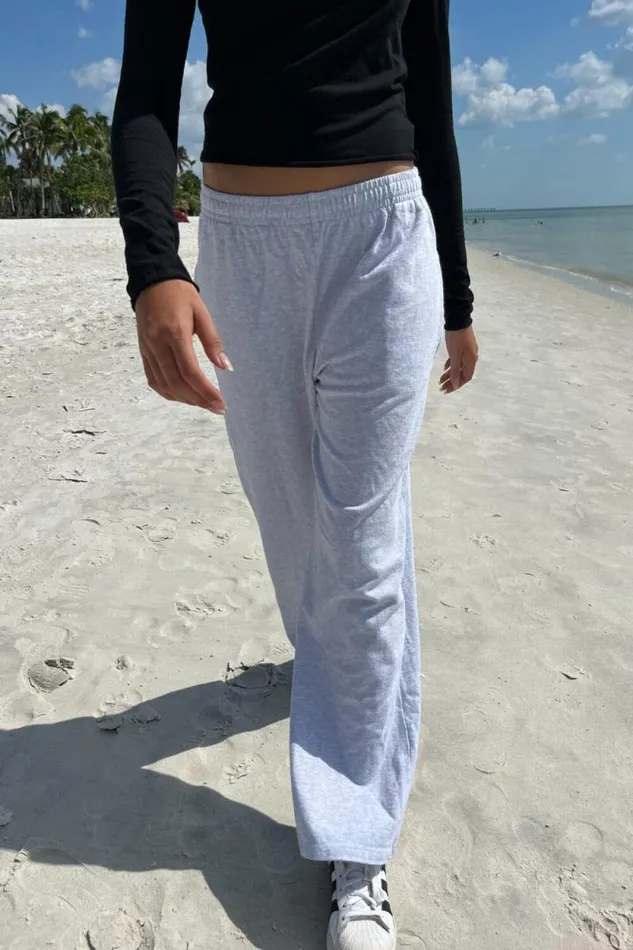 Brandy Melville Sweatpants and Sweatshirts Anastasia Sweatpants Light Silver 8211 Women