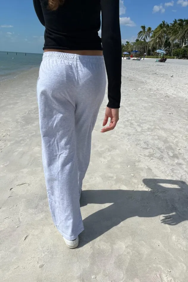 Brandy Melville Sweatpants and Sweatshirts Anastasia Sweatpants Light Silver 8211 Women