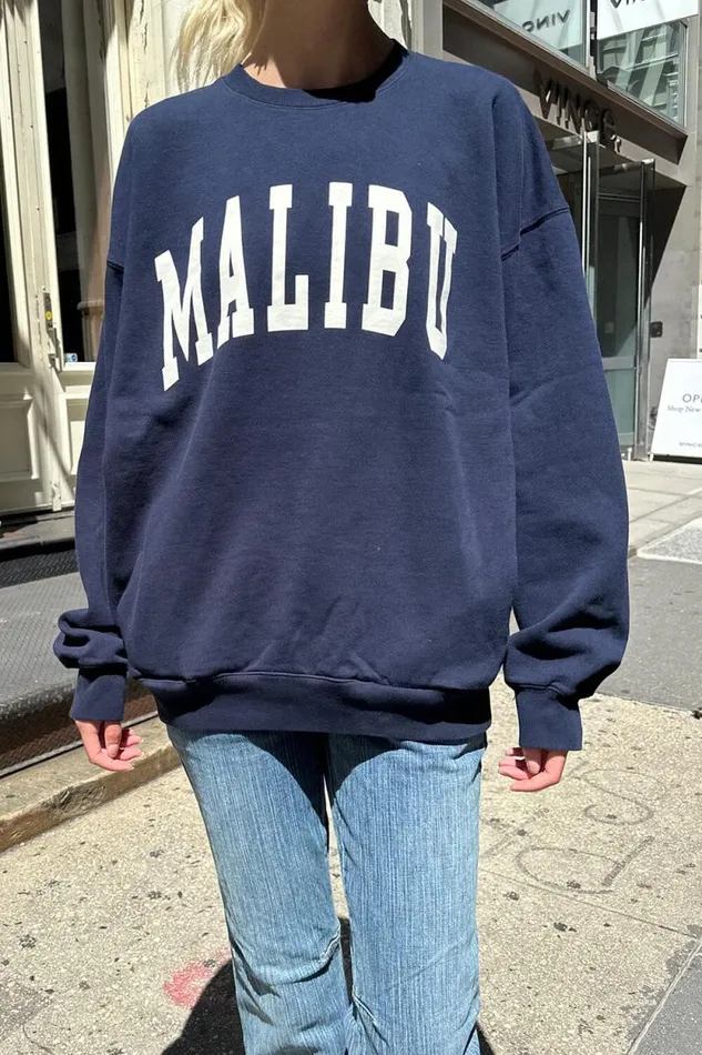 Brandy Melville Sweatpants and Sweatshirts Erica Malibu Sweatshirt Classic Navy 8211 Women Brandy Melville Sweatpants and Sweatshirts Erica Malibu Sweatshirt Classic Navy 8211 Women