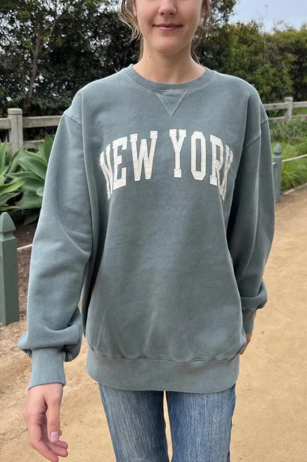 Brandy Melville Sweatpants and Sweatshirts Erica New York Sweatshirt Sage Green 8211 Women Brandy Melville Sweatpants and Sweatshirts Erica New York Sweatshirt Sage Green 8211 Women