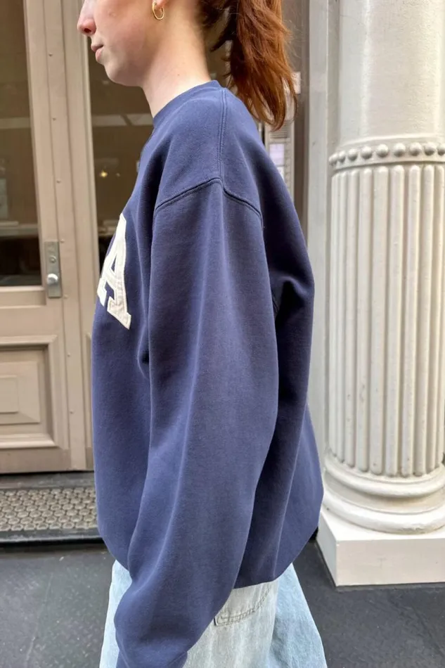Brandy Melville Sweatpants and Sweatshirts Erica Usa Flag Sweatshirt Navy Blue 8211 Women