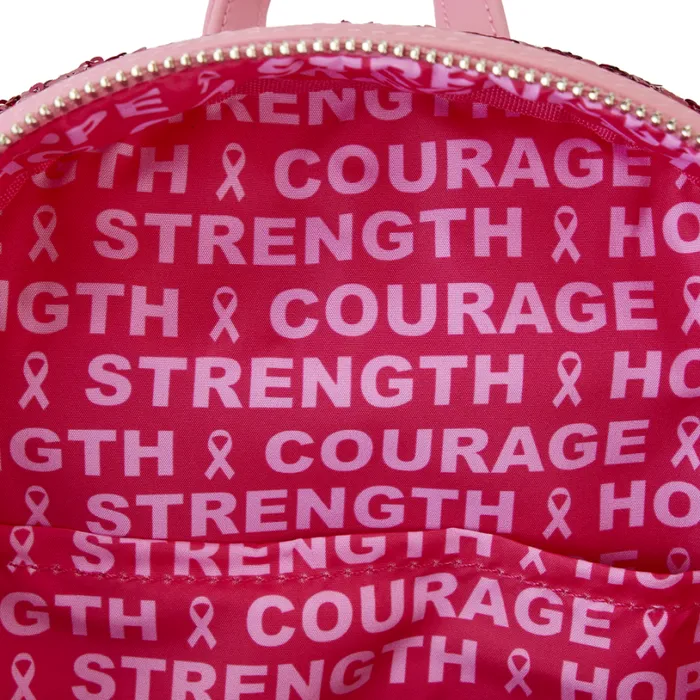 Breast Cancer Research Foundation Exclusive Pink Ribbon Sequin Mini Backpack Unisex Loungefly Backpacks Breast Cancer Research Foundation Exclusive Pink Ribbon Sequin Mini Backpack Unisex Loungefly Backpacks