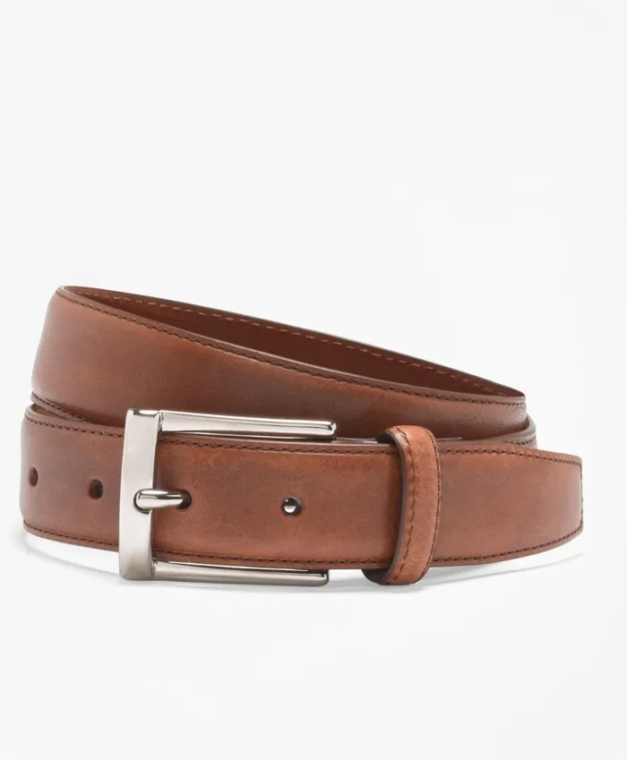 Brooks Brothers Belts Silver Buckle Dress Belt Walnut 8211 Men