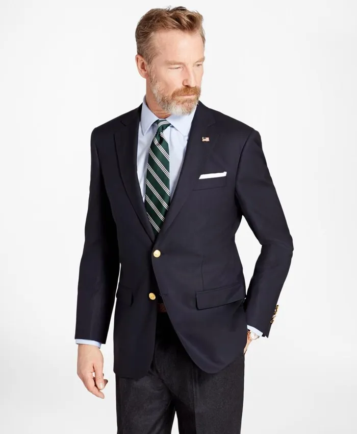 Brooks Brothers Blazers Madison Fit TwoButton 1818 Blazer Navy 8211 Men