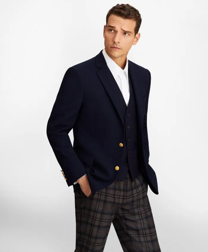 Brooks Brothers Blazers Regent Fit TwoButton Blazer Navy 8211 Men