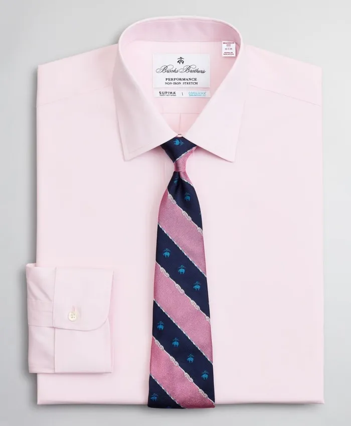 Brooks Brothers Dress Shirts Madison ClassicFit Dress Shirt Performance NonIron With COOLMAX Ainsley Collar Twill Pink 8211 Men Brooks Brothers Dress Shirts Madison ClassicFit Dress Shirt Performance NonIron With COOLMAX Ainsley Collar Twill Pink 8211 Men