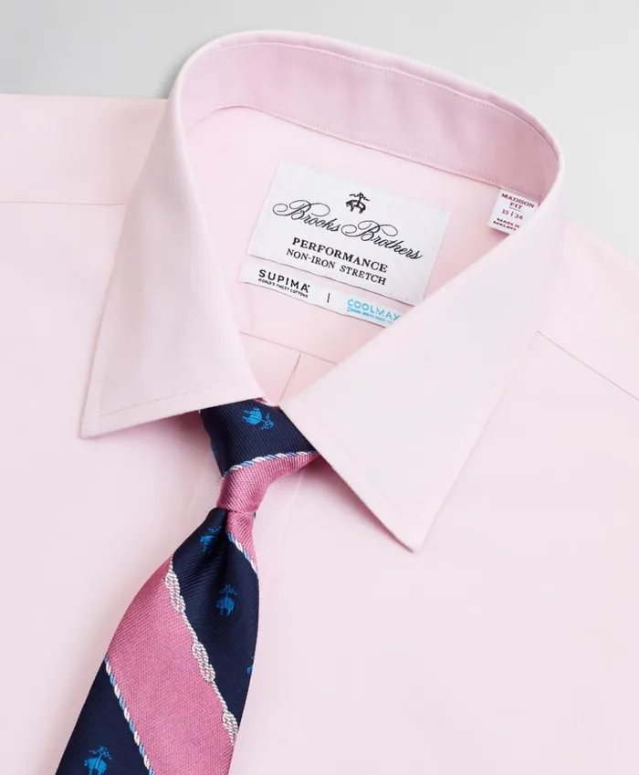 Brooks Brothers Dress Shirts Madison ClassicFit Dress Shirt Performance NonIron With COOLMAX Ainsley Collar Twill Pink 8211 Men Brooks Brothers Dress Shirts Madison ClassicFit Dress Shirt Performance NonIron With COOLMAX Ainsley Collar Twill Pink 8211 Men