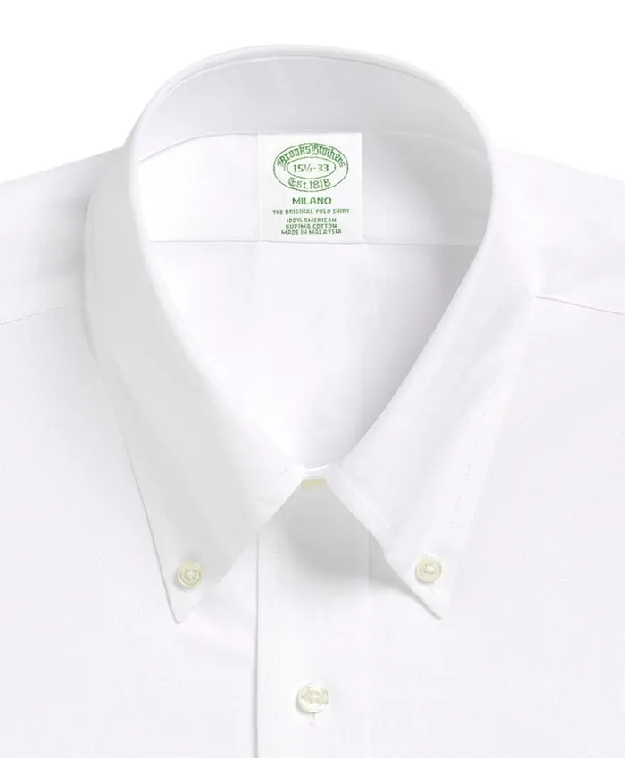Brooks Brothers Dress Shirts Milano SlimFit Dress Shirt ButtonDown Collar White 8211 Men Brooks Brothers Dress Shirts Milano SlimFit Dress Shirt ButtonDown Collar White 8211 Men