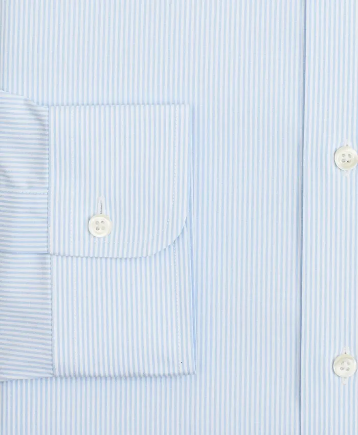 Brooks Brothers Dress Shirts Stretch Milano SlimFit Dress Shirt NonIron Poplin English Collar Fine Stripe Light Blue 8211 Men Brooks Brothers Dress Shirts Stretch Milano SlimFit Dress Shirt NonIron Poplin English Collar Fine Stripe Light Blue 8211 Men