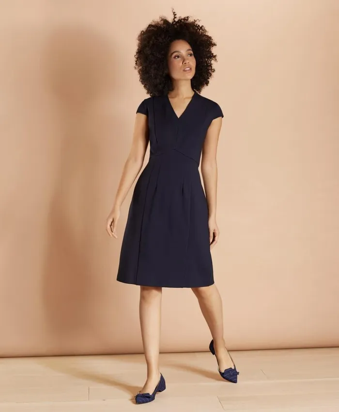 Brooks Brothers Dresses Ponte Knit CapSleeve Sheath Dress Navy 8211 Women