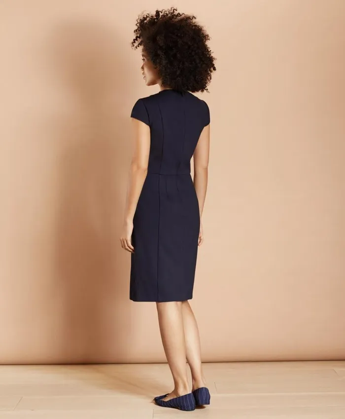 Brooks Brothers Dresses Ponte Knit CapSleeve Sheath Dress Navy 8211 Women Brooks Brothers Dresses Ponte Knit CapSleeve Sheath Dress Navy 8211 Women