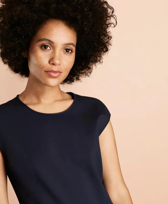 Brooks Brothers Dresses PonteKnit FlounceHem Dress Navy 8211 Women Brooks Brothers Dresses PonteKnit FlounceHem Dress Navy 8211 Women