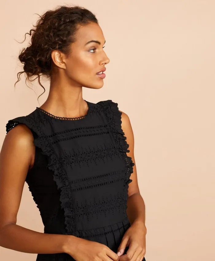 Brooks Brothers Dresses Ruffled Cotton Eyelet Dress Black 8211 Women Brooks Brothers Dresses Ruffled Cotton Eyelet Dress Black 8211 Women