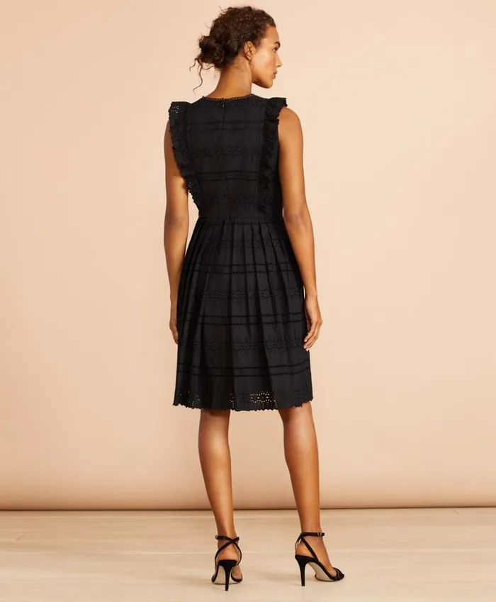 Brooks Brothers Dresses Ruffled Cotton Eyelet Dress Black 8211 Women Brooks Brothers Dresses Ruffled Cotton Eyelet Dress Black 8211 Women