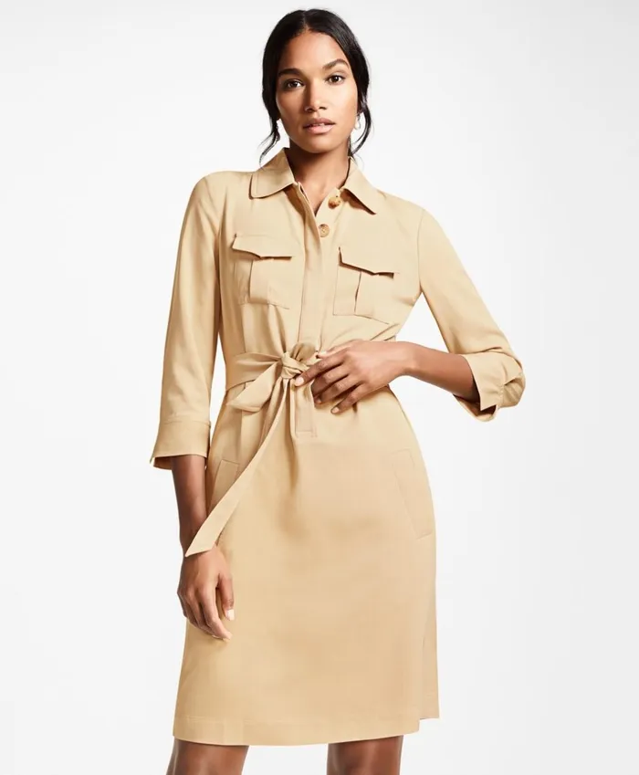 Brooks Brothers Dresses Twill Shirt Dress Khaki 8211 Women Brooks Brothers Dresses Twill Shirt Dress Khaki 8211 Women