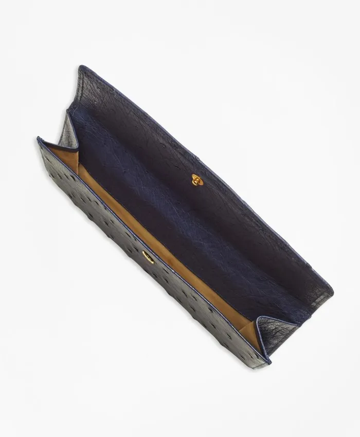 Brooks Brothers Handbags and Wallets Ostrich Wallet Navy 8211 Women Brooks Brothers Handbags and Wallets Ostrich Wallet Navy 8211 Women
