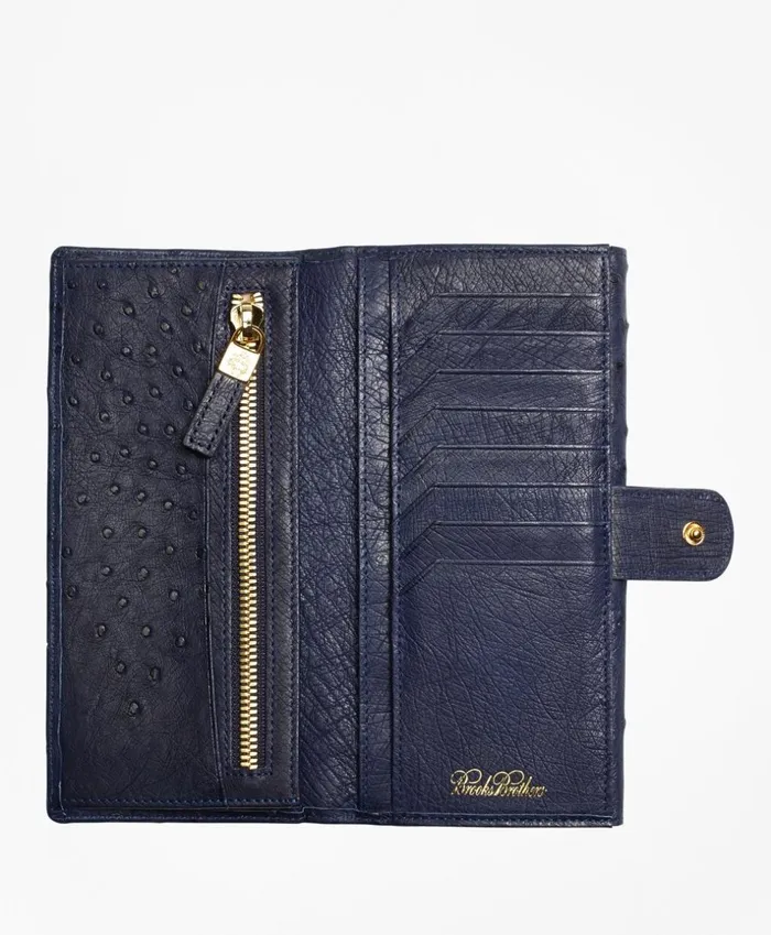 Brooks Brothers Handbags and Wallets Ostrich Wallet Navy 8211 Women Brooks Brothers Handbags and Wallets Ostrich Wallet Navy 8211 Women