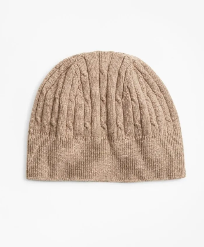 Brooks Brothers Hats Gloves and Scarves Cashmere Cable Knit Hat Beige 8211 Men Brooks Brothers Hats Gloves and Scarves Cashmere Cable Knit Hat Beige 8211 Men
