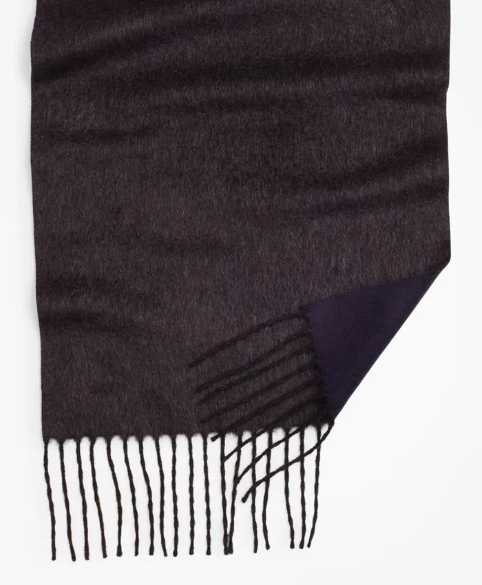 Brooks Brothers Hats Gloves and Scarves DoubleFace Silk And Cashmere Scarf Navycharcoal 8211 Men Brooks Brothers Hats Gloves and Scarves DoubleFace Silk And Cashmere Scarf Navycharcoal 8211 Men
