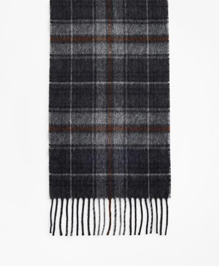 Brooks Brothers Hats Gloves and Scarves Grey Tartan Scarf Dark Grey 8211 Men Brooks Brothers Hats Gloves and Scarves Grey Tartan Scarf Dark Grey 8211 Men
