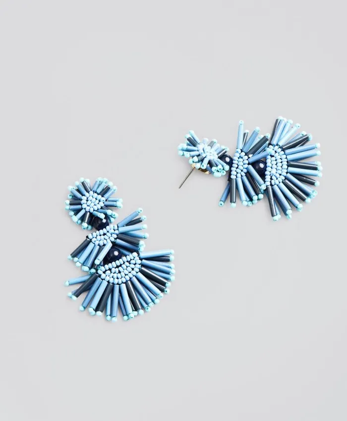 Brooks Brothers Jewelry Beaded Tassel Earrings Bluenavy 8211 Women