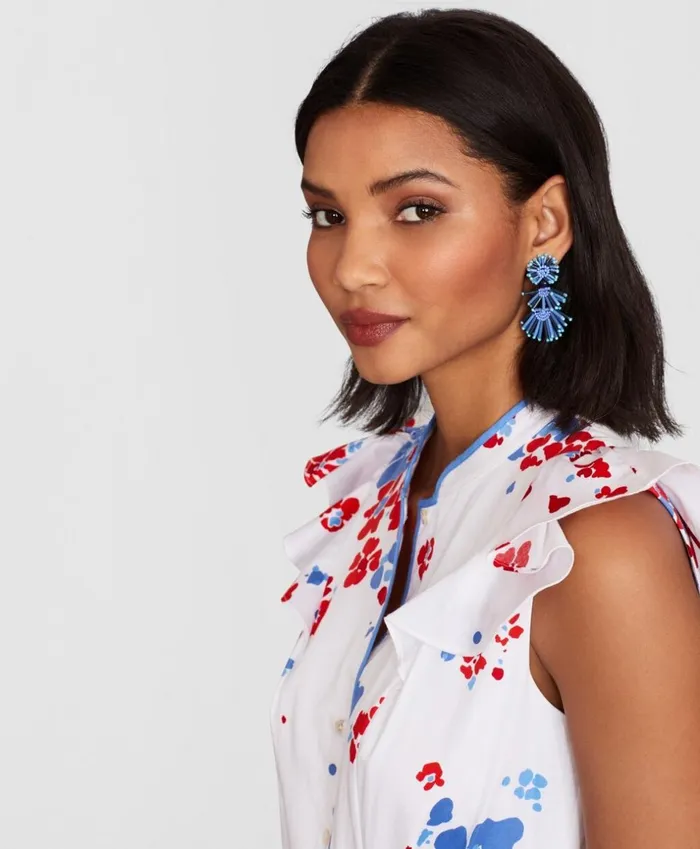 Brooks Brothers Jewelry Beaded Tassel Earrings Bluenavy 8211 Women Brooks Brothers Jewelry Beaded Tassel Earrings Bluenavy 8211 Women