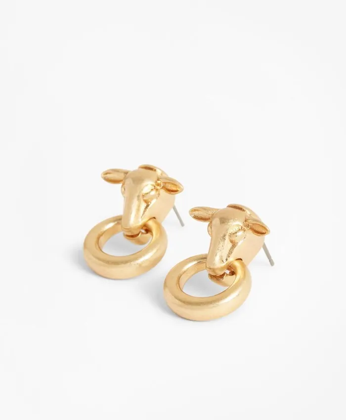 Brooks Brothers Jewelry GoldPlated Sheep039s Head Stud Earrings Gold 8211 Women Brooks Brothers Jewelry GoldPlated Sheep039s Head Stud Earrings Gold 8211 Women