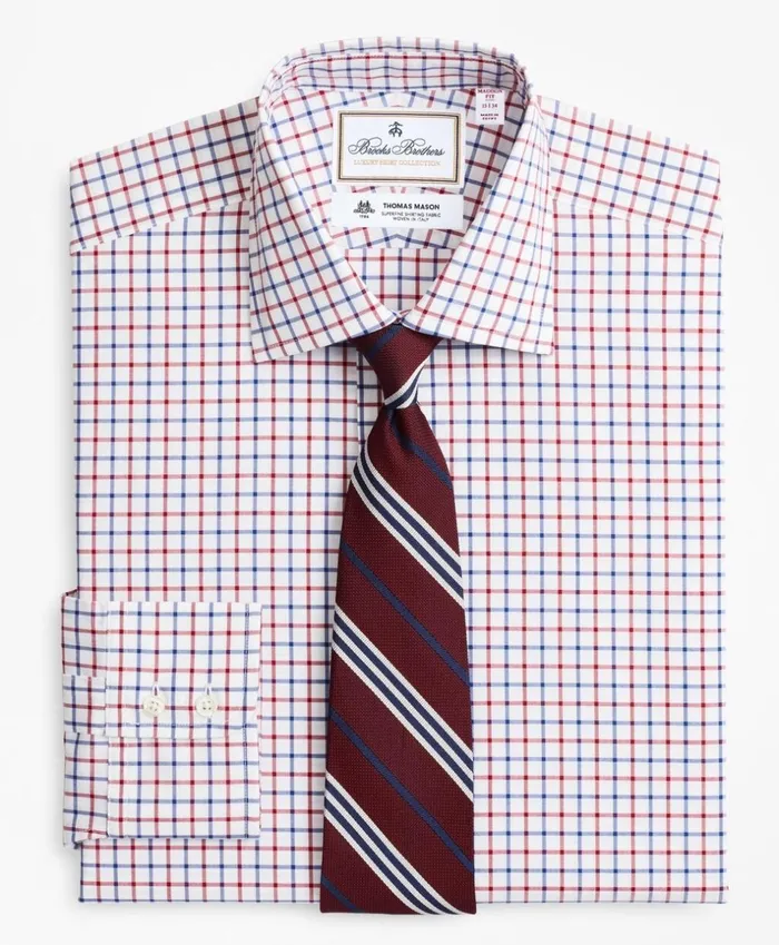 Brooks Brothers Luxury Shirts Luxury Collection Madison ClassicFit Dress Shirt Franklin Spread Collar Bold Windowpane White 8211 Men Brooks Brothers Luxury Shirts Luxury Collection Madison ClassicFit Dress Shirt Franklin Spread Collar Bold Windowpane White 8211 Men