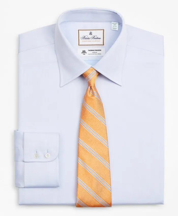 Brooks Brothers Luxury Shirts Luxury Collection Milano SlimFit Dress Shirt Franklin Spread Collar Herringbone Light Blue 8211 Men Brooks Brothers Luxury Shirts Luxury Collection Milano SlimFit Dress Shirt Franklin Spread Collar Herringbone Light Blue 8211 Men