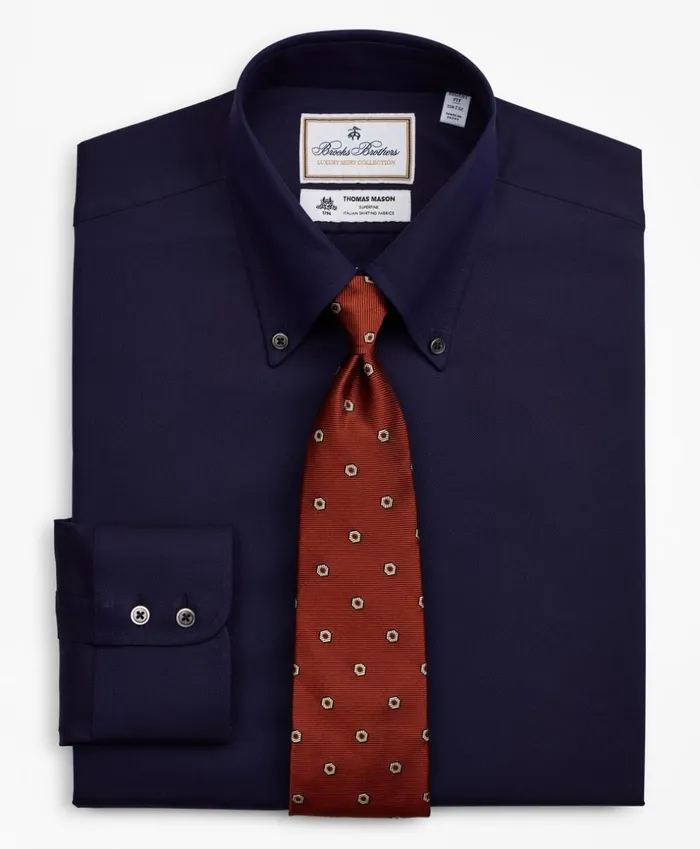 Brooks Brothers Luxury Shirts Luxury Collection Regent Fitted Dress Shirt ButtonDown Collar Navy 8211 Men Brooks Brothers Luxury Shirts Luxury Collection Regent Fitted Dress Shirt ButtonDown Collar Navy 8211 Men