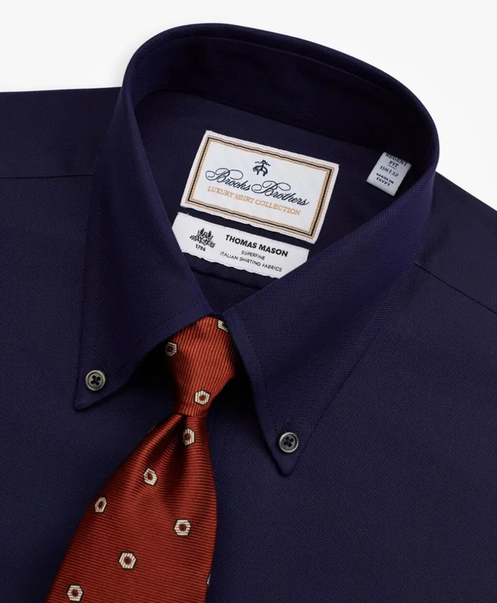 Brooks Brothers Luxury Shirts Luxury Collection Regent Fitted Dress Shirt ButtonDown Collar Navy 8211 Men Brooks Brothers Luxury Shirts Luxury Collection Regent Fitted Dress Shirt ButtonDown Collar Navy 8211 Men
