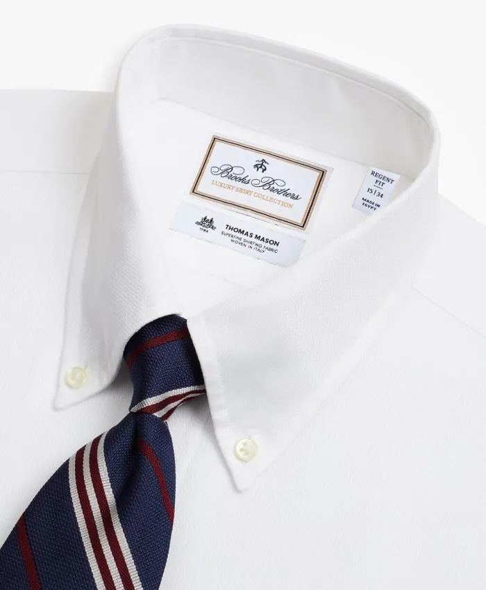 Brooks Brothers Luxury Shirts Luxury Collection Regent Fitted Dress Shirt ButtonDown Collar Textured White 8211 Men Brooks Brothers Luxury Shirts Luxury Collection Regent Fitted Dress Shirt ButtonDown Collar Textured White 8211 Men