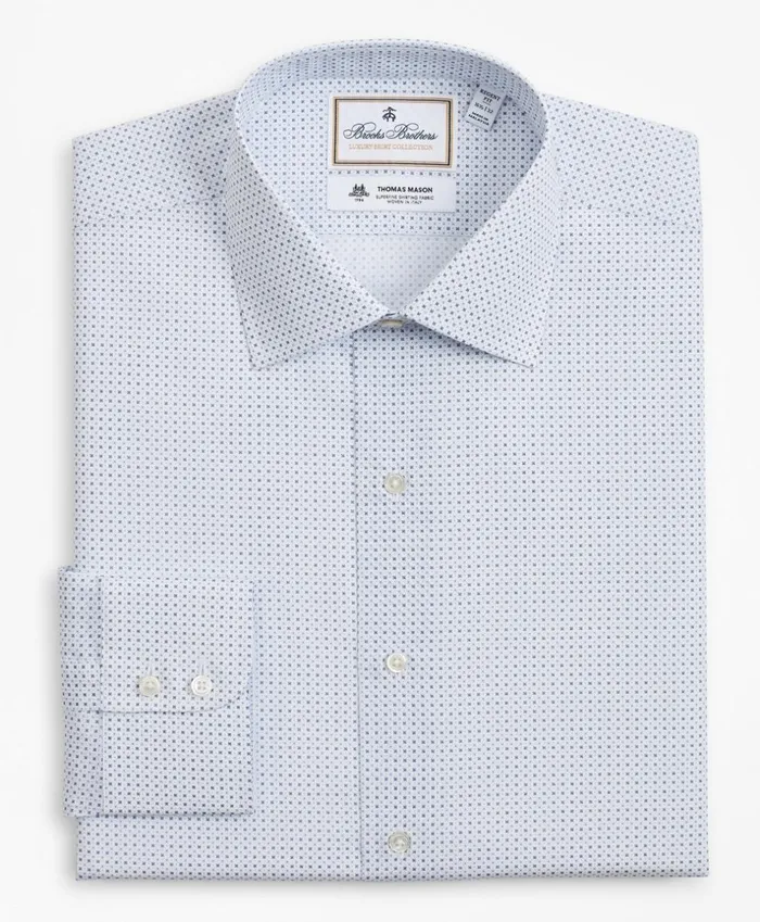 Brooks Brothers Luxury Shirts Luxury Collection Regent Fitted Dress Shirt Franklin Spread Collar Geo Print White 8211 Men Brooks Brothers Luxury Shirts Luxury Collection Regent Fitted Dress Shirt Franklin Spread Collar Geo Print White 8211 Men