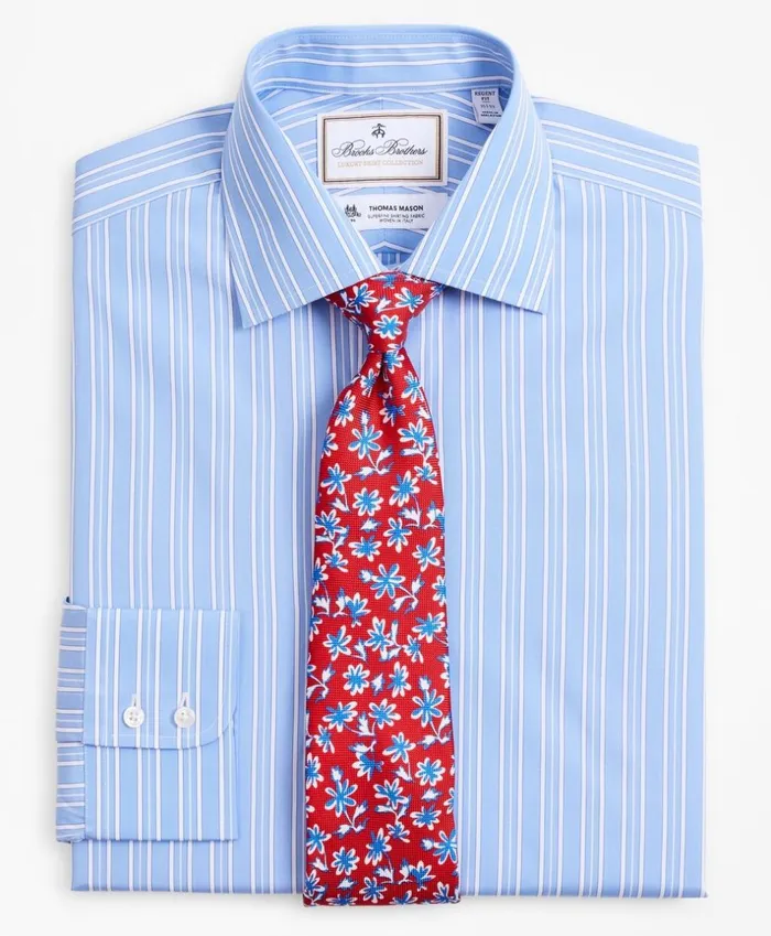 Brooks Brothers Luxury Shirts Luxury Collection Regent Fitted Dress Shirt Franklin Spread Collar Ribbon Stripe Light Blue 8211 Men Brooks Brothers Luxury Shirts Luxury Collection Regent Fitted Dress Shirt Franklin Spread Collar Ribbon Stripe Light Blue 8211 Men