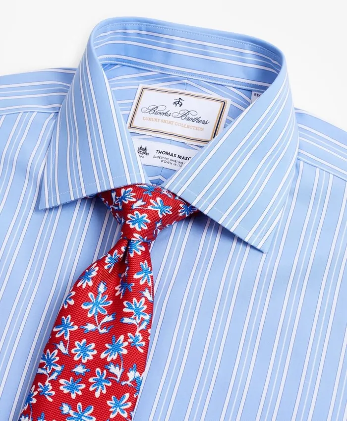 Brooks Brothers Luxury Shirts Luxury Collection Regent Fitted Dress Shirt Franklin Spread Collar Ribbon Stripe Light Blue 8211 Men Brooks Brothers Luxury Shirts Luxury Collection Regent Fitted Dress Shirt Franklin Spread Collar Ribbon Stripe Light Blue 8211 Men